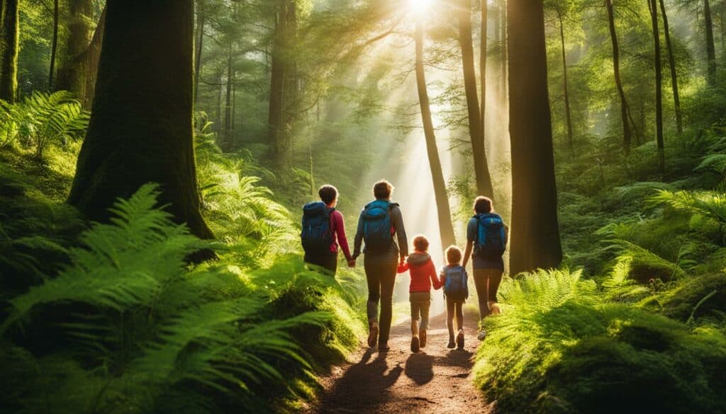 Family Enjoying a Nature Trail in Blythe
