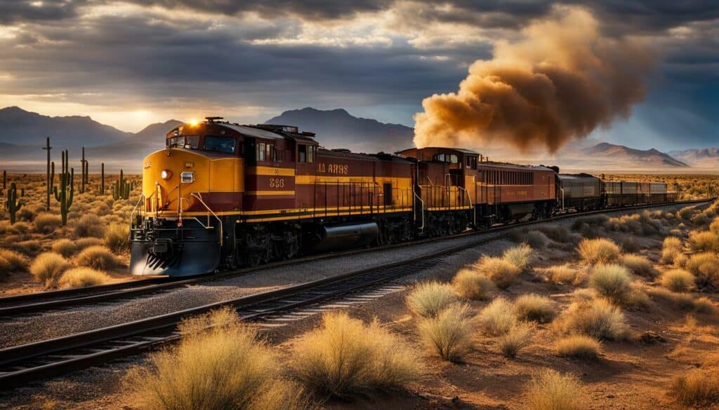 Historical rail lines in Ehrenberg Arizona