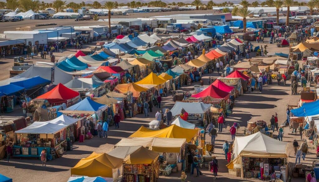 Quartzsite Swap Meet Bustling Quartzsite Swap Meet Bustling
