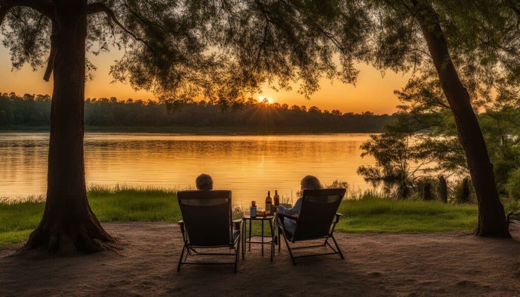 Riverside relaxation at River Sands RV Resort Riverside relaxation at River Sands RV Resort