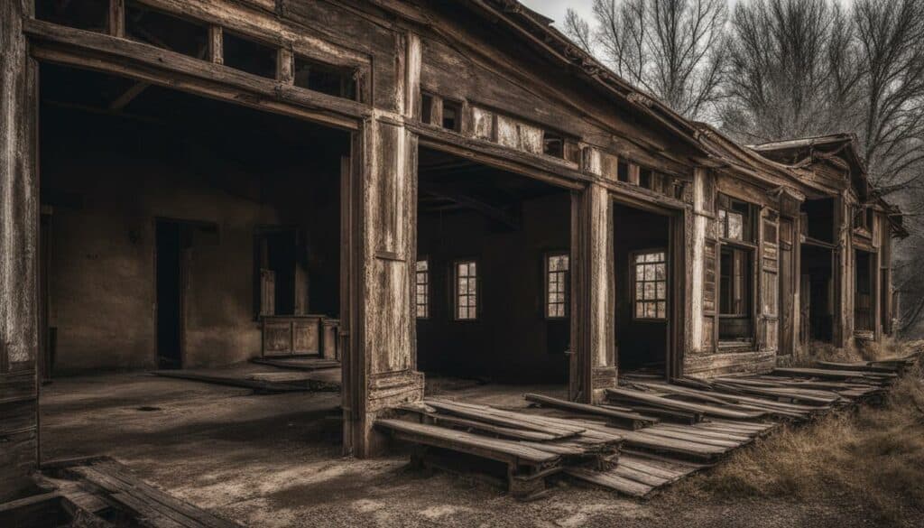 Standing structures in ghost towns