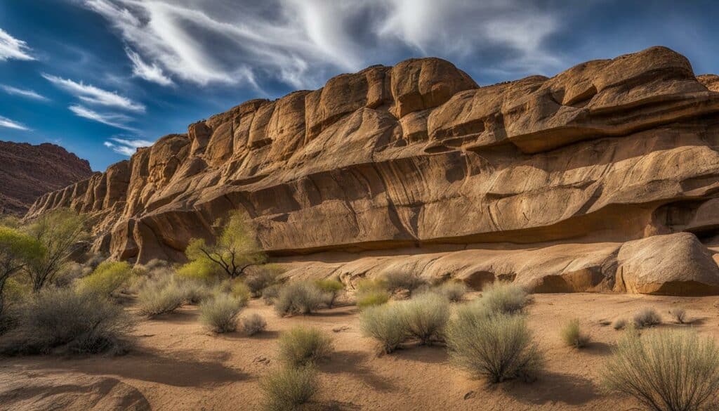 ancient petroglyphs in Blythe